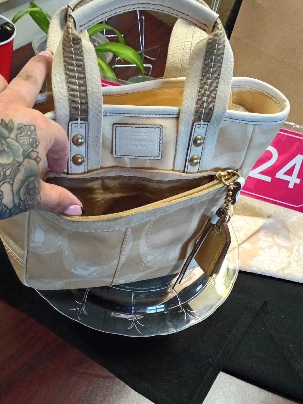 Coach Hampton Signature Scribble Tote Bag - Picture 5 of 13